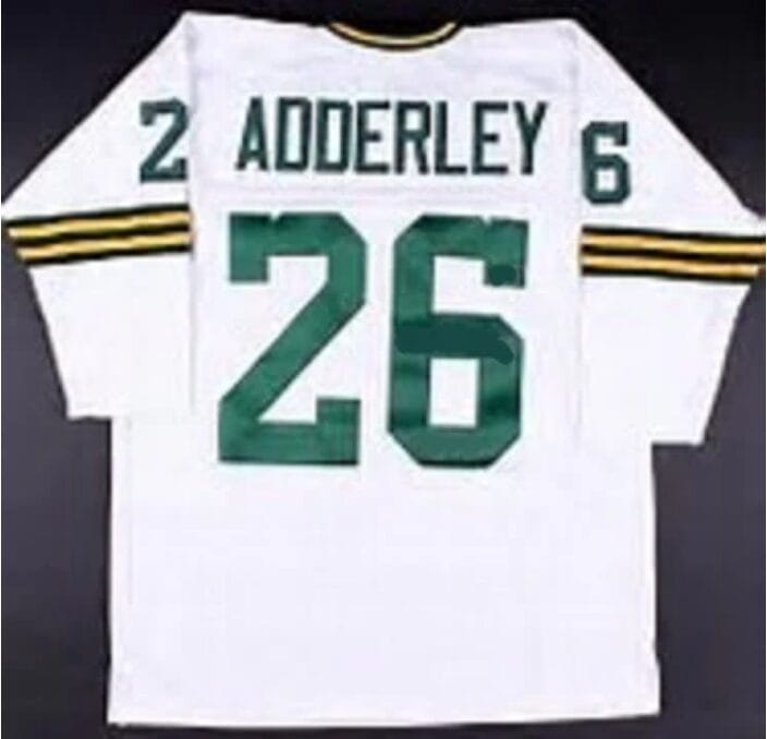 Herb Adderley Jersey Green Bay Packers Custom Throwback Football White