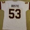 Jeff Bostic Jersey Washington Redskins Custom Throwback Football White