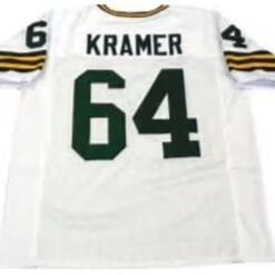 Jerry Kramer Jersey Green Bay Packers Custom Throwback Football White