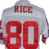 Jerry Rice Jersey San Francisco 49ers Custom Throwback Football White