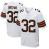 Jim Brown Jersey Cleveland Browns Custom Throwback Football White