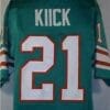 Jim Kiick Jersey Miami Dolphins Custom Throwback Football Green