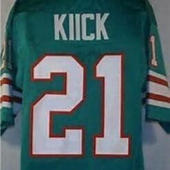Jim Kiick Jersey Miami Dolphins Custom Throwback Football Green