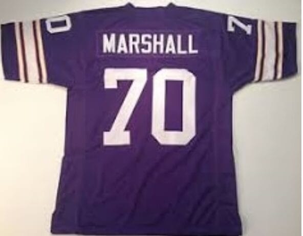 Jim Marshall Jersey Minnesota Vikings Custom Throwback Football