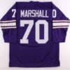 Jim Marshall Jersey Minnesota Vikings Long Sleeve Vintage Style Custom Throwback Football Purple