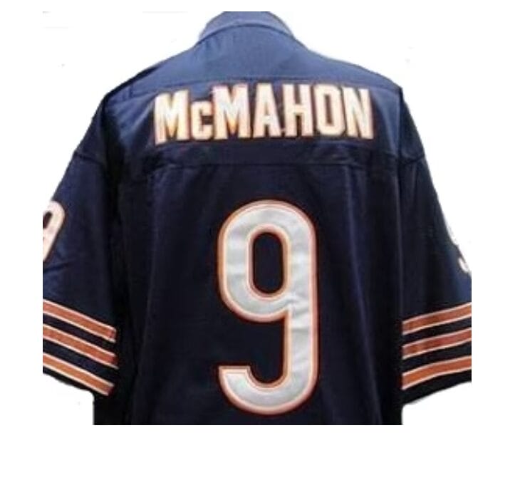 Jim McMahon Jersey Chicago Bears Custom Throwback Football Navy