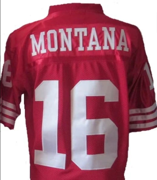 Joe Montana Jersey San Francisco 49ers Custom Throwback Football Red