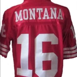 Joe Montana Jersey San Francisco 49ers Custom Throwback Football Red
