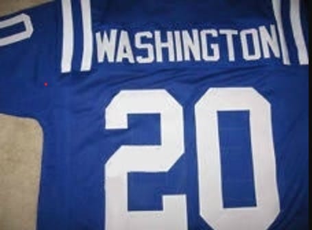 Joe Washington Jersey Baltimore Colts Custom Throwback Football Blue