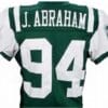 John Abraham Jersey New York Jets Custom Throwback Football White Green