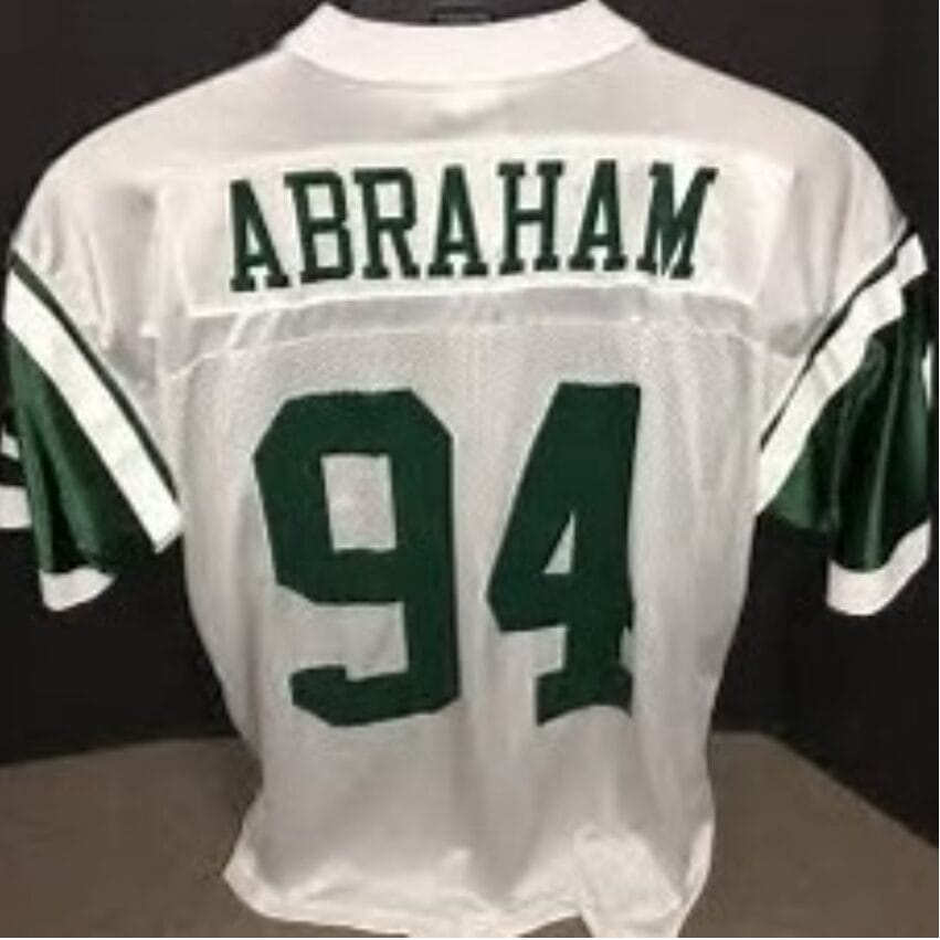 John Abraham Jersey New York Jets Custom Throwback Football White