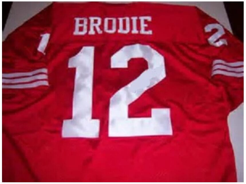 John Brodie Jersey San Francisco 49ers Custom Throwback Football Red