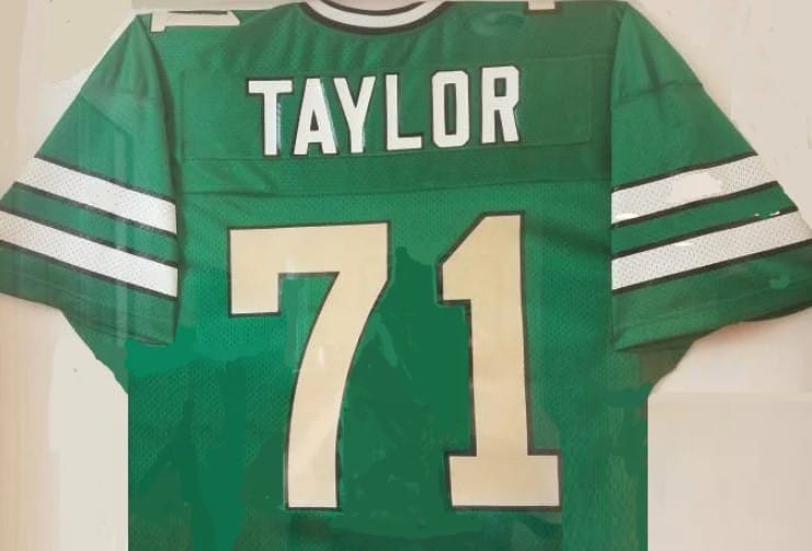John Taylor Jersey New York Jets 1970's Custom Throwback Football Green