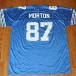 Johnnie Morton Jersey Detroit Lions Custom Throwback Football Blue