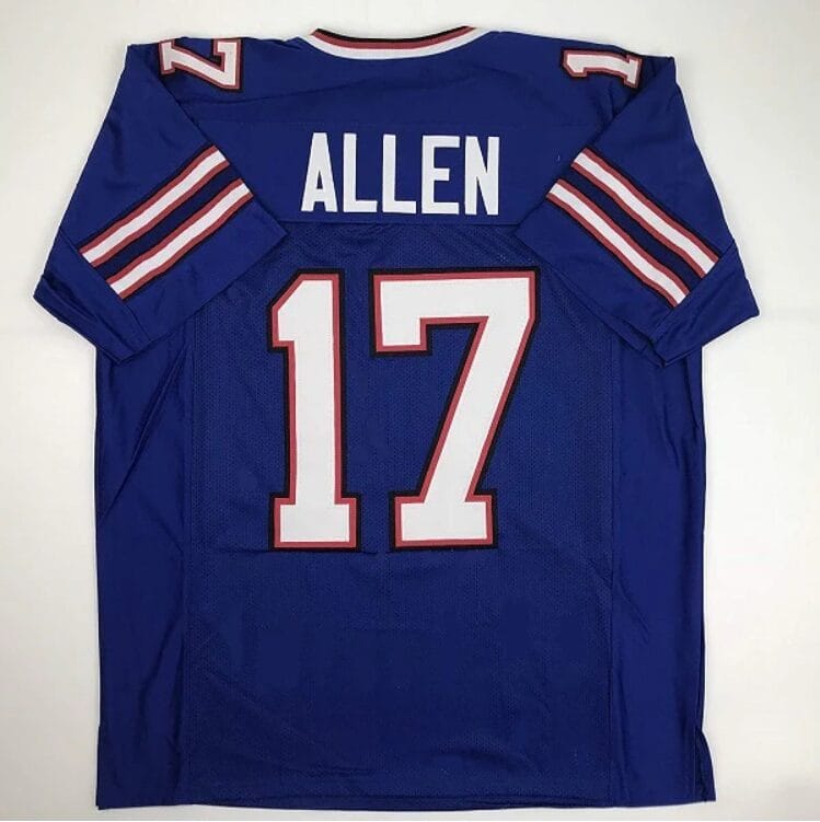 Josh Allen Jersey Buffalo Bills Blue Custom Throwback Football