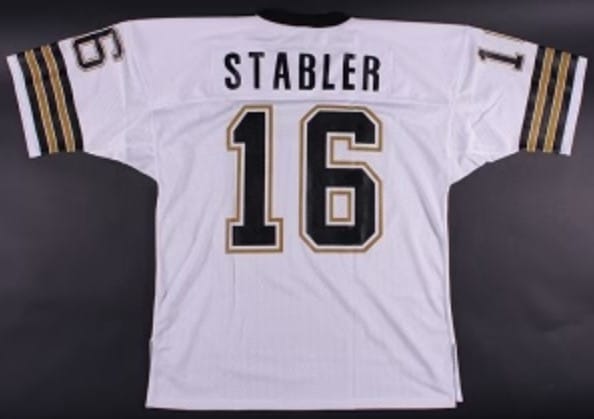 Ken Stabler Jersey New Orleans Saints 1983 Custom Throwback Football White