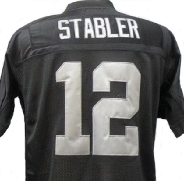 Ken Stabler Jersey Oakland Raiders Custom Throwback Football Black