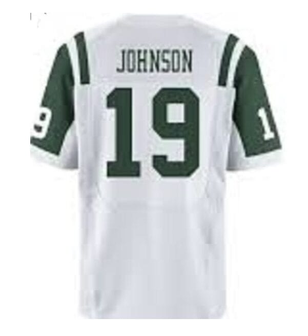 Keyshawn Johnson Jersey New York Jets Custom Throwback Football White