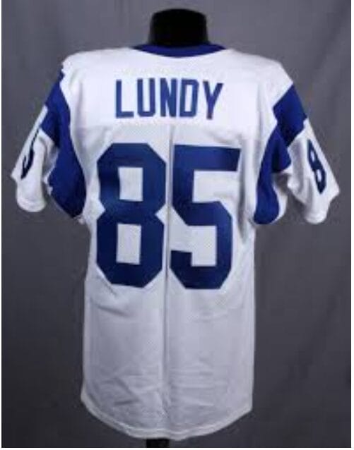 Lamar Lundy Jersey Los Angeles Rams Custom Throwback Football White