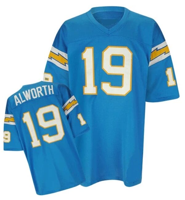 Lance Alworth Jersey San Diego Chargers Custom Throwback Football Powder Blue