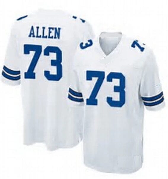Larry Allen Jersey Dallas Cowboys Custom Throwback Football White