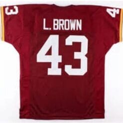 Larry Brown Jersey Washington Redskins Custom Throwback Football Burgandy