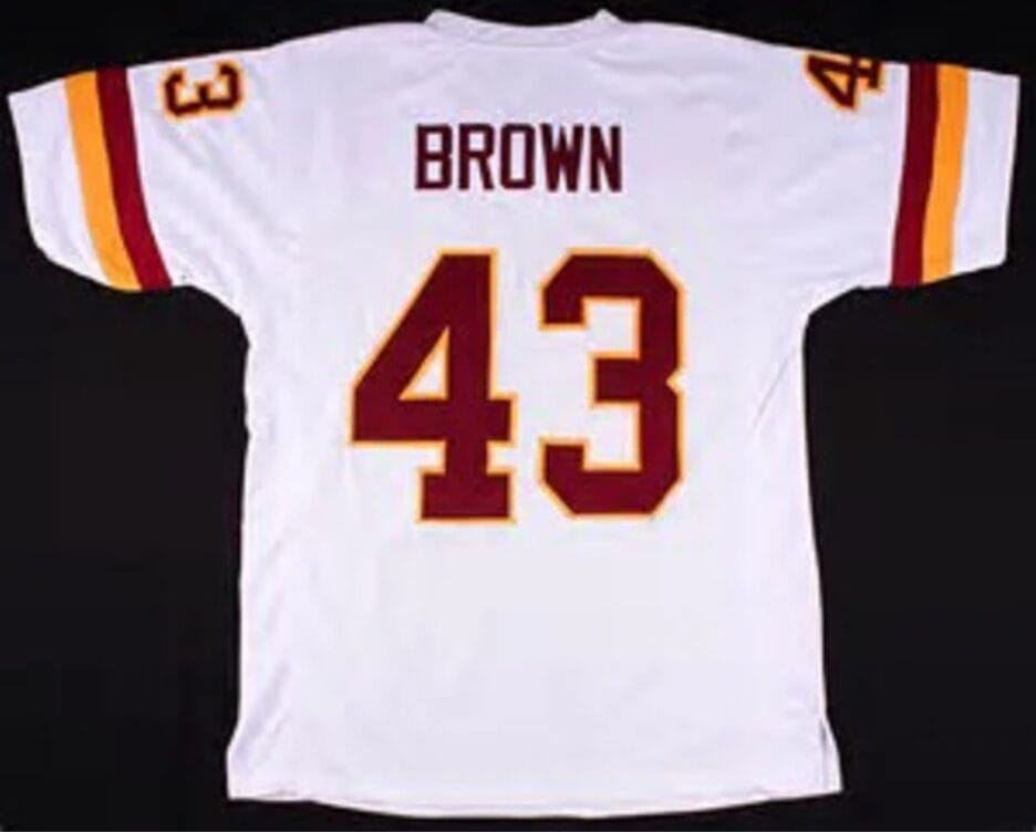 Larry Brown Jersey Washington Redskins Custom Throwback Football White