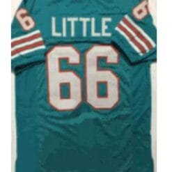 Larry Little Jersey Miami Dolphins Custom Throwback Football Green