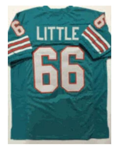 Larry Little Jersey Miami Dolphins Custom Throwback Football Green