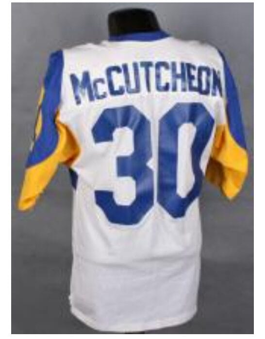 Lawrence McCutcheon Jersey Los Angeles Rams Custom Throwback Football White