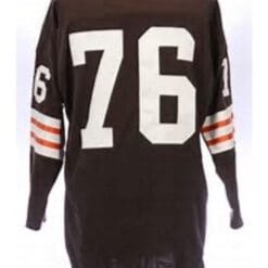 Lou Groza Jersey Cleveland Browns Long Sleeve Vintage Style Custom Throwback Football Brown