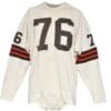 Lou Groza Jersey Cleveland Browns Long Sleeve Vintage Style Custom Throwback Football White