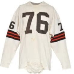 Lou Groza Jersey Cleveland Browns Long Sleeve Vintage Style Custom Throwback Football White
