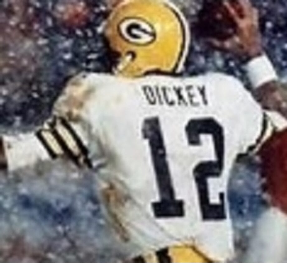 Lynn Dickey Jersey Green Bay Packers Custom Throwback Football White