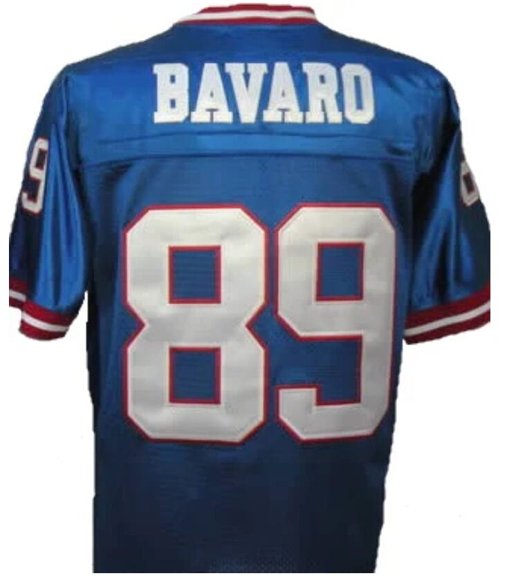 Mark Bavaro Jersey New York Giants Custom Throwback Football Blue