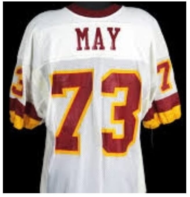 Mark May Jersey Washington Redskins Custom Throwback Football