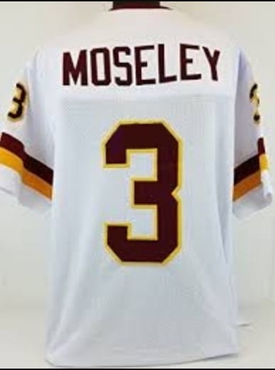 Mark Moseley Jersey Washington Redskins Custom Throwback Football White