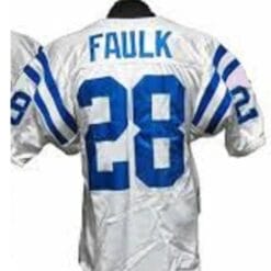 Marshall Faulk Jersey Indianapolis Colts Custom Throwback Football White