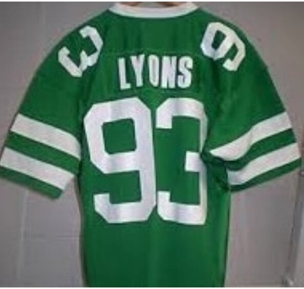 Marty Lyons Jersey New York Jets Custom Throwback Football Green