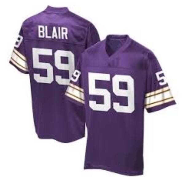 Matt Blair Jersey Minnesota Vikings Custom Throwback Football Purple