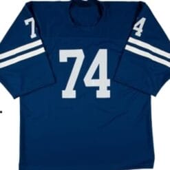 Merlin Olsen Jersey Los Angeles Rams Vintage Style Custom Throwback Football Blue