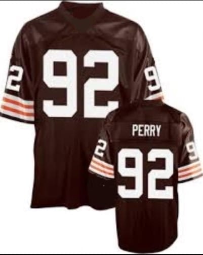 Michael Dean Perry Jersey Cleveland Browns Custom Throwback Football