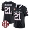 Nick Emmanwori Jersey #21 South Carolina Gamecocks Football 1980 Throwback Vapor Limited SEC Patch Black