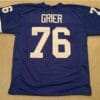 Rosie Grier Jersey Los Angeles Rams Custom Throwback Football Blue