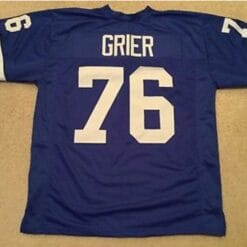 Rosie Grier Jersey Los Angeles Rams Custom Throwback Football Blue