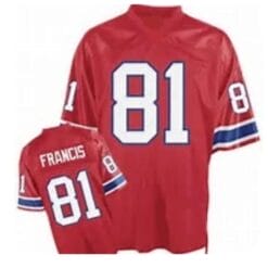 Russ Francis Jersey New England Patriots Custom Throwback Football Red