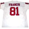 Russ Francis Jersey New England Patriots Custom Throwback Football White