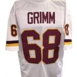 Russ Grimm Jersey Washington Redskins Custom Throwback Football White