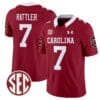 Spencer Rattler Jersey #7 South Carolina Gamecocks Football 1980 Throwback Vapor Limited Garnet