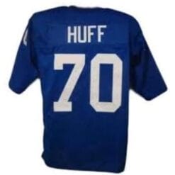 Sam Huff Jersey New York Giants Custom Throwback Football Solid Blue